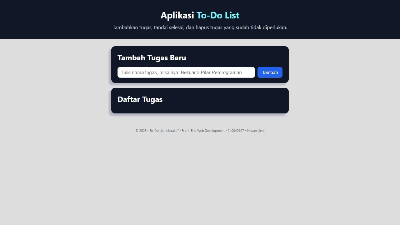 Aplikasi To-Do List Preview